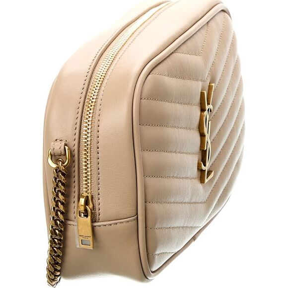 Saint Laurent Lou Mini Quilted Leather Camera Bag, Beige - Picture 3 of 5